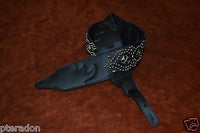Carlino Iron Cross Studded Custom Guitar Strap, Aged Silver Maltese Crosses