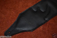 Carlino Custom Signature Leather Guitar Strap, Personalized with your name/ logo