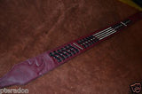 Carlino Custom Dark Red Leather Grommet /Stud /Lace Metal Guitar strap