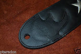 Carlino Custom NEW Full Length Stars Strap, silver leather stars, black leather