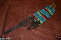 Carlino Custom Southwestern Blanket Guitar Strap, Aztec style w/ tan Suede back