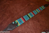 Carlino Custom Southwestern Blanket Guitar Strap, Aztec style w/ tan Suede back