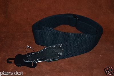 Franklin Guitar Strap Model # 1-BK-BK 2" wide natural cotton strap w/black ends