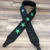 Carlino Custom Stars Green Guitar Strap
