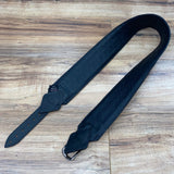 Carlino Rock bottom stage belt Black leather and nickel studs