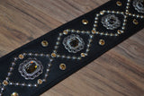 Carlino Orianthi Crystal and Gold Guitar Strap