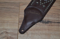 Carlino Triangle Tigereye Strap Brown Leather Guitar Strap