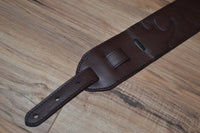 Carlino Triangle Tigereye Strap Brown Leather Guitar Strap
