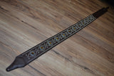 Carlino Triangle Tigereye Strap Brown Leather Guitar Strap