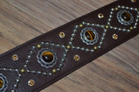 Carlino Orianthi Tiger Eye Brown Leather Strap