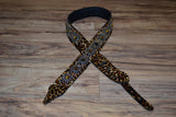 Carlino Leopard Sleek 225 Leather Guitar Strap 2.25"