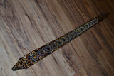 Carlino Leopard Sleek 225 Leather Guitar Strap 2.25"