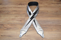 Carlino Silver and Black Lightening Bolt Strap Full Length