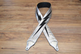 Carlino Silver and Black Lightening Bolt Strap Full Length