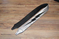 Carlino Silver and Black Lightening Bolt Strap Full Length