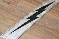 Carlino Silver and Black Lightening Bolt Strap Full Length
