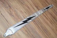 Carlino Silver and Black Lightening Bolt Strap Full Length