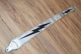 Carlino Silver and Black Lightening Bolt Strap Full Length