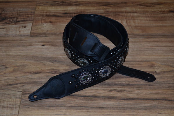Carlino Thin line Abalone Swirl Guitar Strap