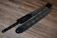 Carlino NEW Tiger Eye Studded Guitar Strap