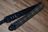 Carlino NEW Tiger Eye Studded Guitar Strap