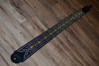 Carlino NEW Tiger Eye Studded Guitar Strap
