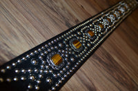 Carlino NEW Tiger Eye Studded Guitar Strap
