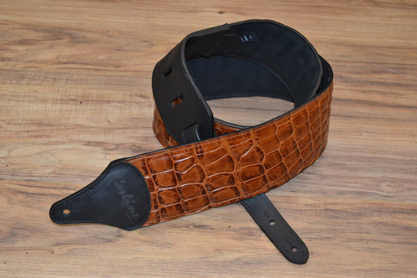 Carlino Croc Patterned Leather Strap