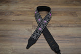 Carlino Pink Dragon Stone and Hematite Guitar Strap