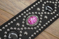 Carlino Pink Dragon Stone and Hematite Guitar Strap