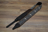 Carlino Croc Patterned Crystal and Hematite Guitar Strap