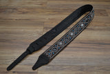 Carlino Croc Patterned Crystal and Hematite Guitar Strap