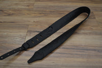 Carlino Custom Silver Parachute Snake Patterned Leather Guitar Strap