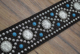 Carlino Custom Silver Parachute Snake Patterned Leather Guitar Strap