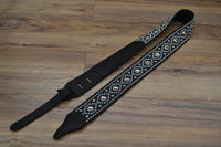 Carlino Custom Swirl Chrome and Turquoise Studded Guitar Strap