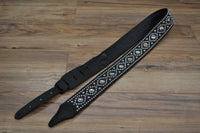 Carlino Custom Swirl Chrome and Turquoise Studded Guitar Strap