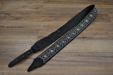 Carlino Custom Swirl Chrome and Turquoise Studded Guitar Strap