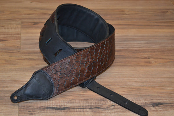 Carlino Fish Scale Embossed Leather Strap