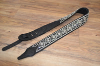 Carlino Short ends Swarovski Rhinestone Leather Guitar Strap