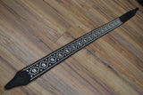 Carlino Custom Swirl Chrome and Turquoise Studded Guitar Strap