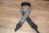 Carlino Short ends Swarovski Rhinestone Leather Guitar Strap