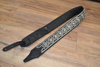 Carlino Short ends Swarovski Rhinestone Leather Guitar Strap