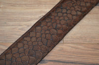 Carlino Fish Scale Embossed Leather Strap