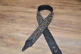 Carlino New Tiger Eye Swirl Combination Guitar Strap