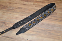 Carlino New Tiger Eye Swirl Combination Guitar Strap