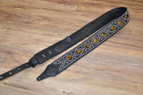 Carlino New Tiger Eye Swirl Combination Guitar Strap