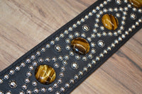 Carlino New Tiger Eye Swirl Combination Guitar Strap