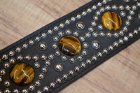 Carlino New Tiger Eye Swirl Combination Guitar Strap
