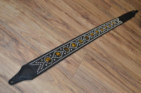 Carlino New Tiger Eye Swirl Combination Guitar Strap
