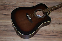 Luna Art Vintage Dreadnought Cutaway A/E - Solid Top